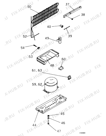 Взрыв-схема холодильника Electrolux EK276.1RE/WE - Схема узла Functional parts